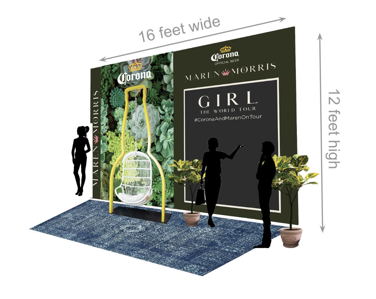 Full Marin Morris Standee Concept with Swing for Corona Beer