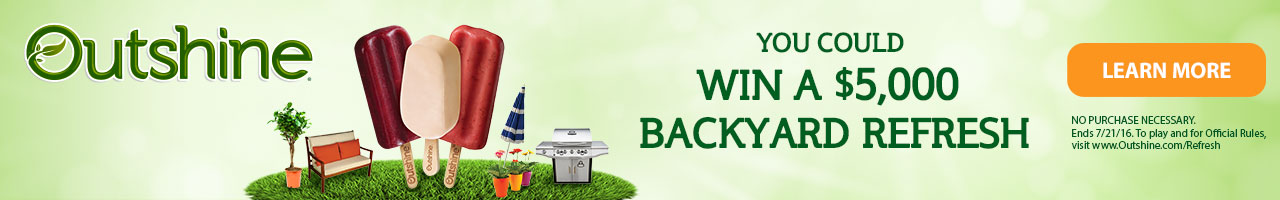 Rectangle Outshine Banner for a contest to win $5000 with Call to Action to Learn More
