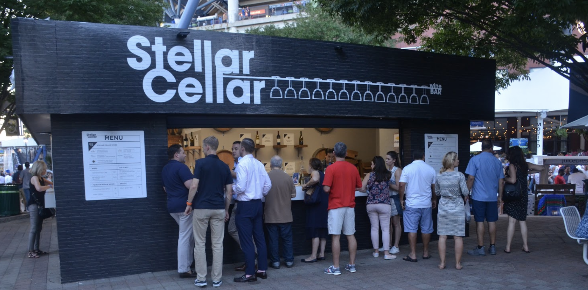 Stellar Cellar Pop Up Bar with Consumers