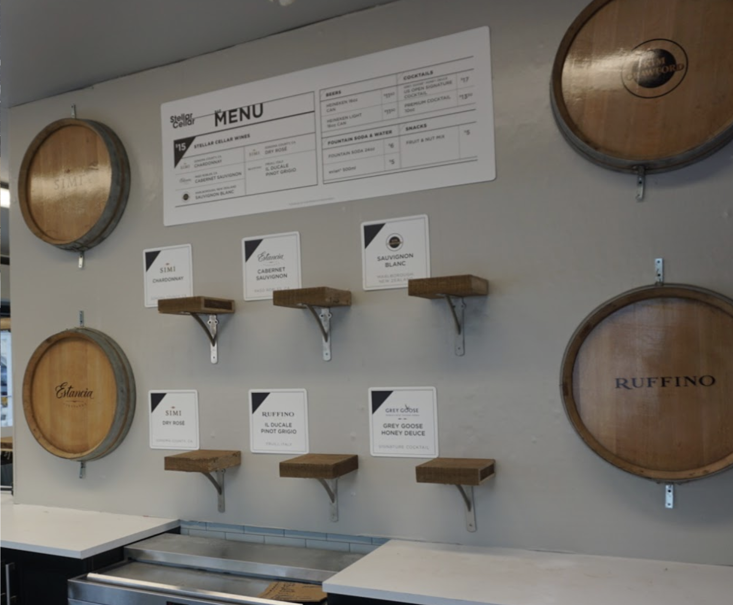 Stellar Cellar Menu Placement within Store