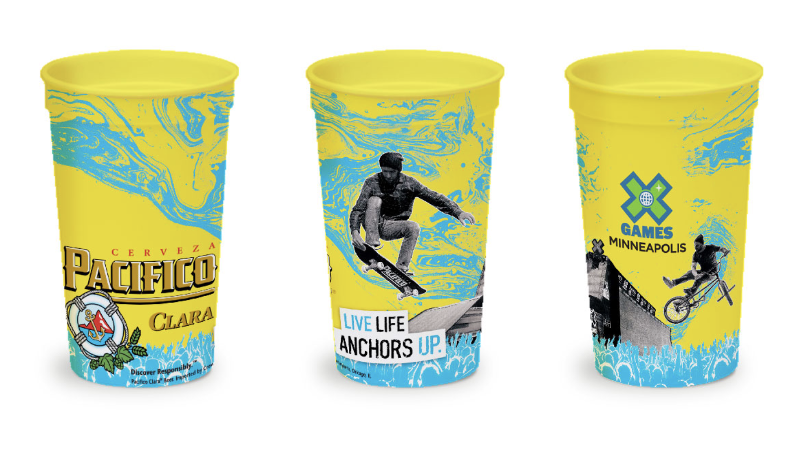 X Games Minneapolis Concept Featuring three cups